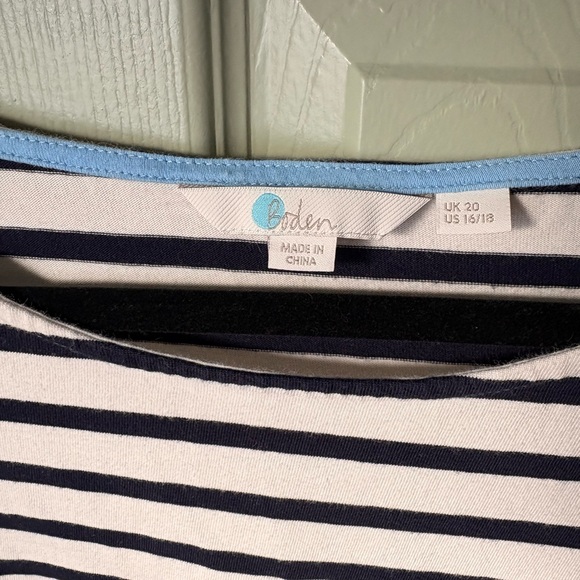Boden Navy and White Striped Top - Picture 2 of 5